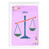 Bold and Bright Libra Zodiac Custom Card