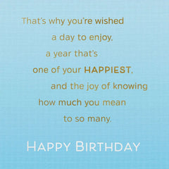It's Easy to Wish Good Things for You Birthday Card
