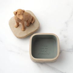 Willow Tree Light Brown Dog Figurine Keepsake Box