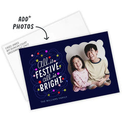 Festive and Bright Flat Christmas Photo Card