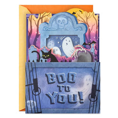 Ghosts in the Graveyard Musical Pop-Up Halloween Card With Light