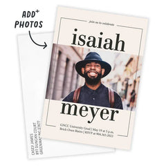 Pin Line Frame Graduation Announcement