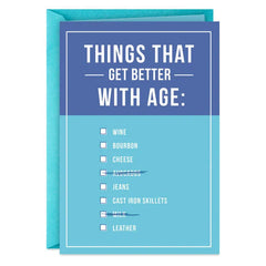 Better With Age Funny Birthday Card
