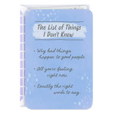 The List of Things I Know Encouragement Card
