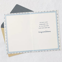 Little Man, Lots of Love New Baby Card for Boy