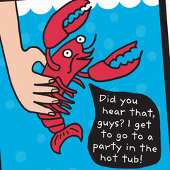 Lobster Hot Tub Party Funny Birthday Card