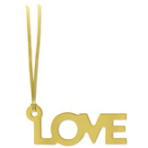 Gold "Love" Die-Cut Gift Trim