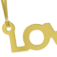 Gold "Love" Die-Cut Gift Trim
