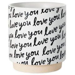 Love You Script Black and White Mug, 16 oz.