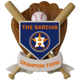 MLB Houston Astrosâ„¢ Baseball Personalized Ornament, Custom Text