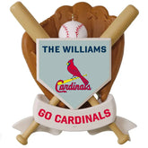 MLB St. Louis Cardinalsâ„¢ Baseball Personalized Ornament, Custom Text
