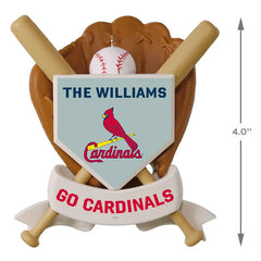 MLB St. Louis Cardinals™ Baseball Personalized Ornament, Custom Text