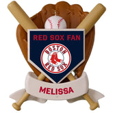 MLB Boston Red Soxâ„¢ Baseball Personalized Ornament, Custom Text