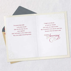 What We Share Is Real Romantic Anniversary Card for Wife