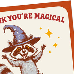 Magical Raccoon Funny Halloween Card