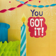 16" Make a Fuss Cake Pop-Up Jumbo Birthday Card