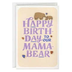 Mama Bear and Cubs Birthday Card for Mom From All