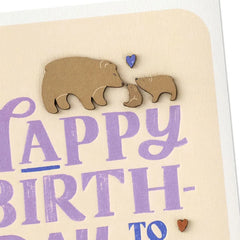Mama Bear and Cubs Birthday Card for Mom From All