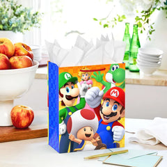 9.6" Nintendo Super Mario™ and Friends Medium Gift Bag