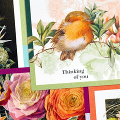 Marjolein Bastin Botanical Watercolors Assorted Blank Multi-Occasion Note Cards in Caddy, Pack of 24
