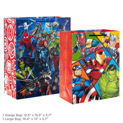 Marvel Super Heroes 2-Pack Assorted Large and XL Gift Bags