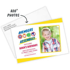 Marvel Avengers Assemble Birthday Invitation