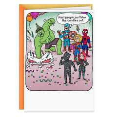 Marvel Avengers Smashing Day Funny Birthday Card