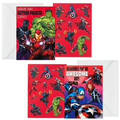 Marvel Avengers Kids Assorted Valentines With Stickers, Pack of 24