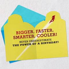 Marvel Iron Man Bigger, Faster, Smarter, Cooler Birthday Card for Kids