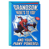 Marvel Spider-Man No Limit Birthday Card for Grandson With Decal