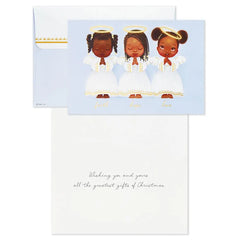 Three Little Angels Boxed Christmas Cards, Pack of 16
