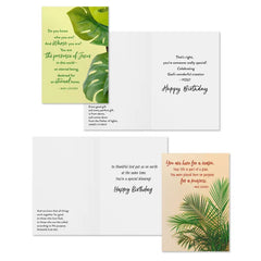 Max Lucado Botanical Art Assorted Religious Birthday Cards, Box of 12