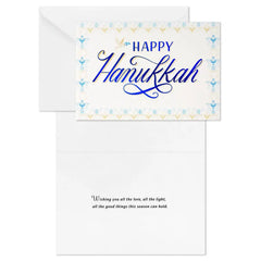 Peaceful Blue and Gold Boxed Hanukkah Cards, Pack of 40