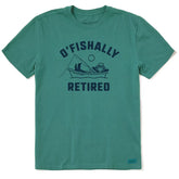 Life Is Good Men's O'Fishally Retired Green T-Shirt