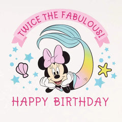 Disney Minnie Mouse You're Twice the Fun 2nd Birthday Card With Sticker