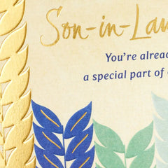 You're a Special Part of Our Family Wedding Card for Son-in-Law