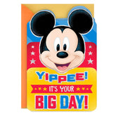 Disney Mickey Mouse Three Cheers for You Birthday Card for Kids