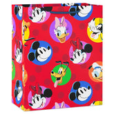 9.6" Disney Mickey and Friends Polka-Dots on Red Medium Gift Bag