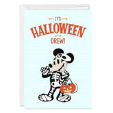 Disney Mickey Mouse Skeleton Custom Halloween Card