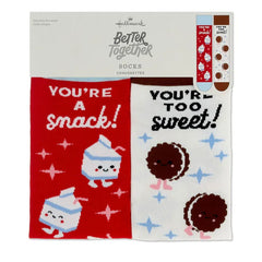 Better Together Milk and Cookies Funny Crew Socks