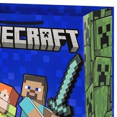 13" Minecraft Alex and Steve on Blue Large Gift Bag