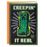Minecraft Creepin' It Real Musical Birthday Card With Light