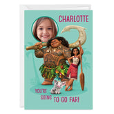 Disney Moana and Maui You'll Go Far Custom Birthday Card