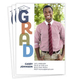 Retro Mod Flat Graduation Party Invitation
