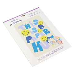 Playful Lettering Assorted Multi-Occasion Cards, Pack of 4