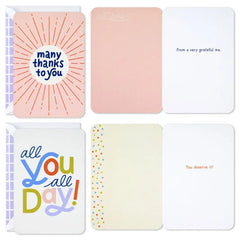Playful Lettering Assorted Multi-Occasion Cards, Pack of 4