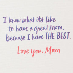 You Are the Best Birthday Card for Mom