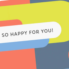 So Happy for You Blank Congratulations Card
