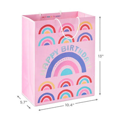 13" Mod Rainbows Large Birthday Gift Bag