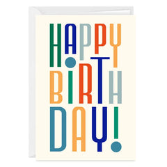 Modern Artsy Lettering Custom Birthday Card